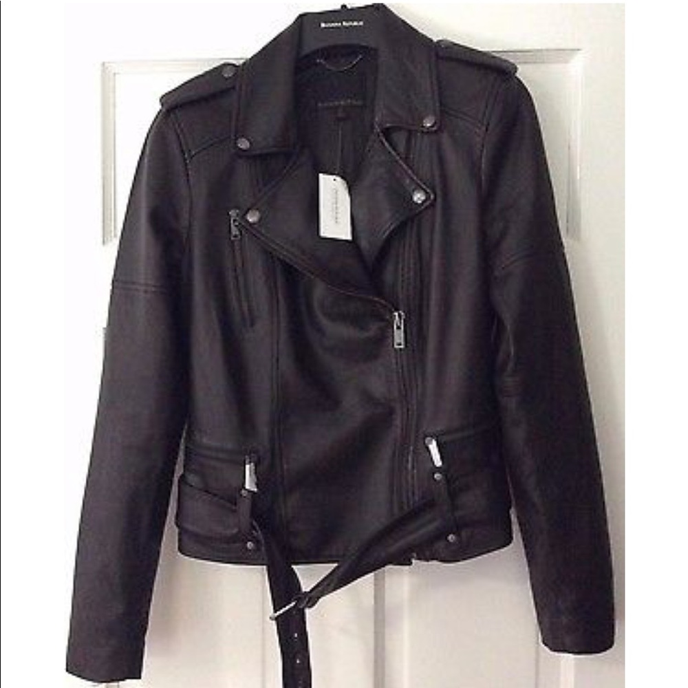 ❌SOLD ❌Banana Republic Lamb Leather Moto Jacket